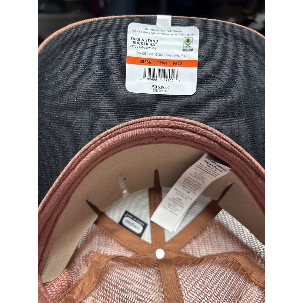 Patagonia Take a Stand " We Stand For The Water We Stand Trucker Hat – Mesh Snap - Picture 4 of 5